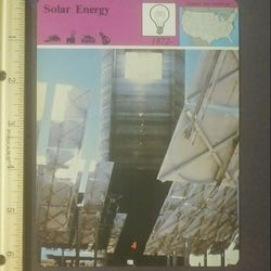1980 Panarizon Solar Energy Power Source Of The Future Large Over-sized Card Collectible Vintage