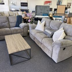 Ashley Reclining Sofa And Loveseat 