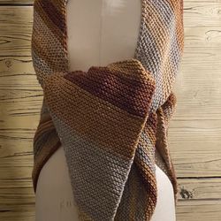 Handmade Asymmetrical Triangular Shawl 