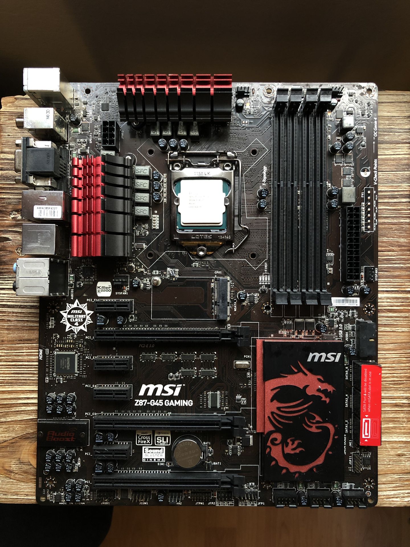 charter royalty fordampning MSI Z87-G45-Gaming LGA 1150 Motherboard for Sale in Saratoga, CA - OfferUp