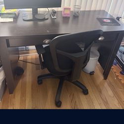 Computer desk and chair