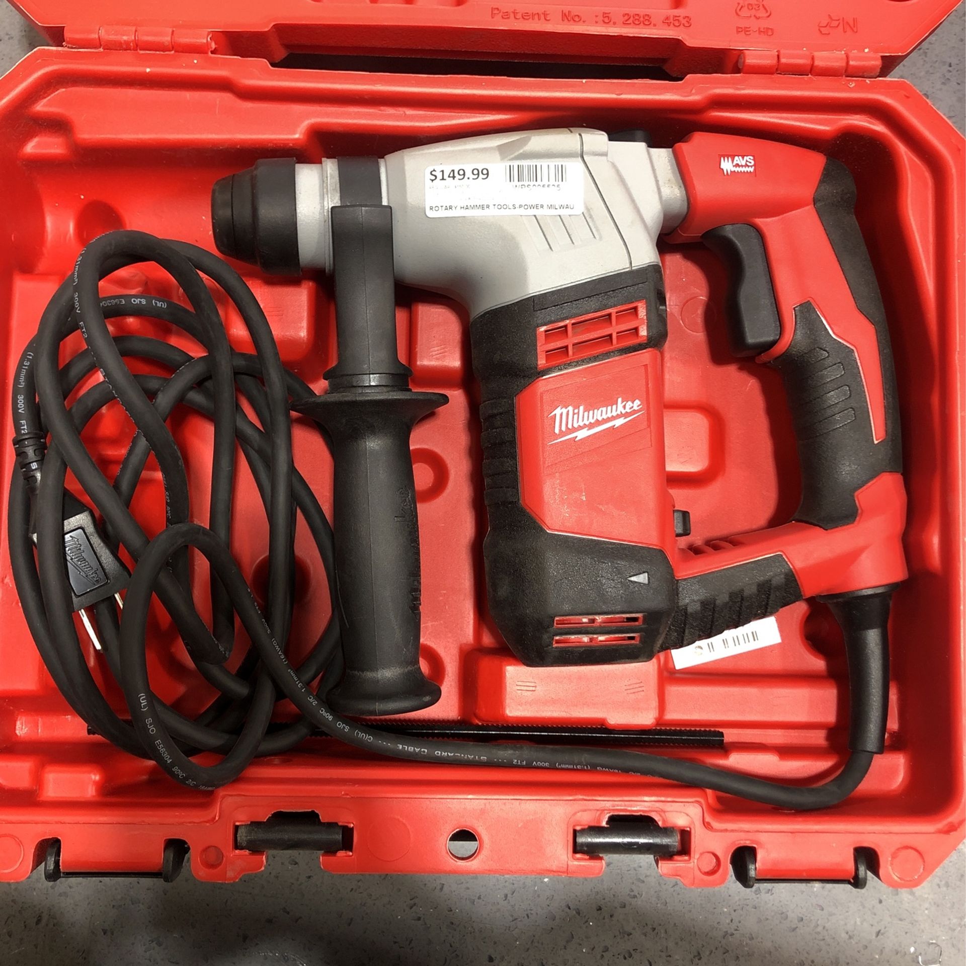 Milwaukee Rotary Hammer $149.99