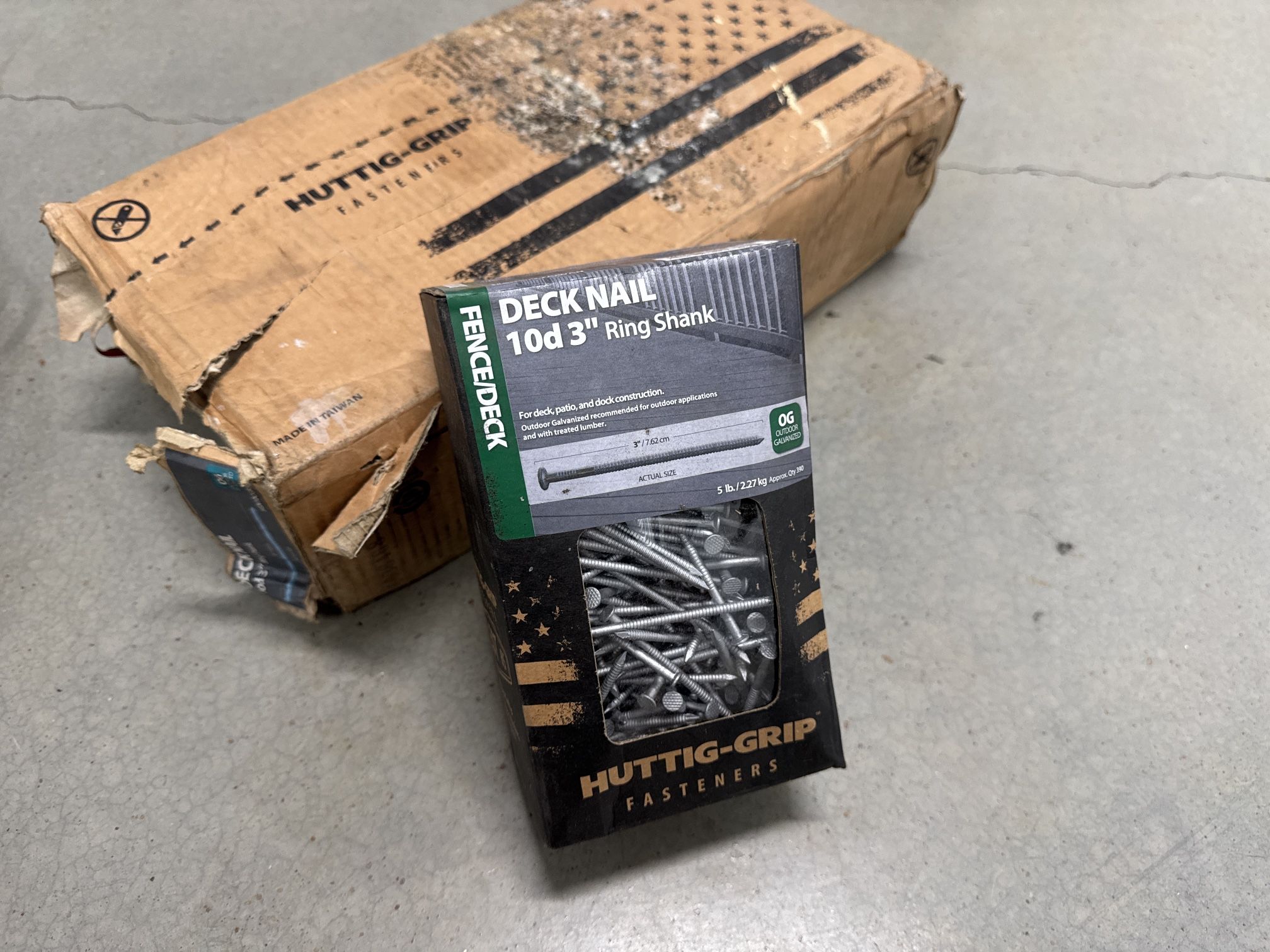 Huttig Grip 10d 3 in Galvanized 5 lb 390 Nails