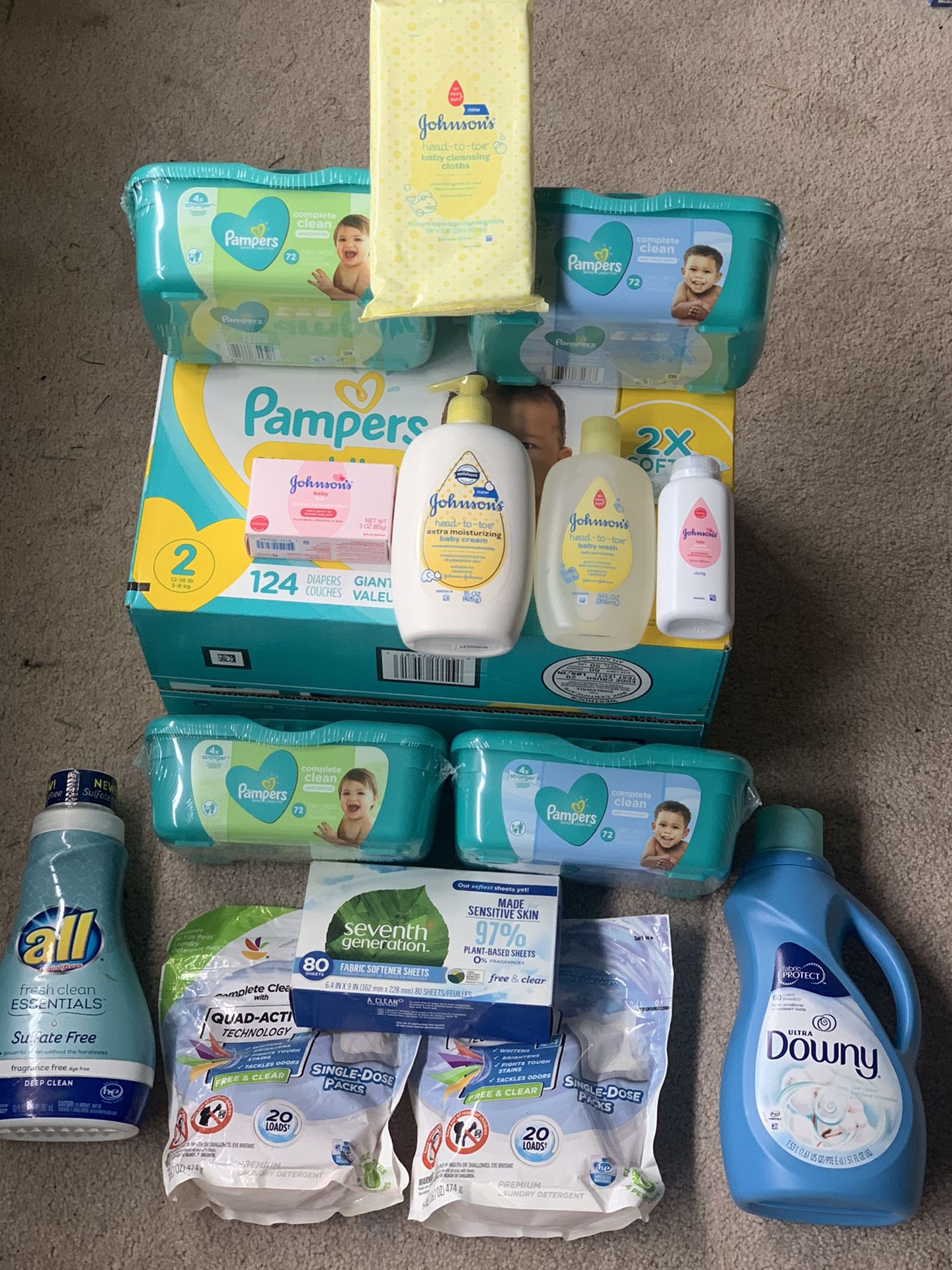$50 Size 2 Pampers Diaper Bundle