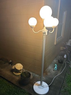 White 4-Globe Floor Lamp