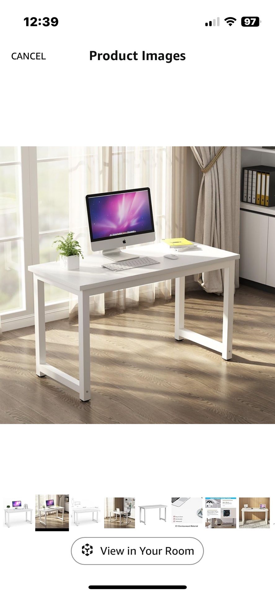47 Inch Computer Desk For Home Office - Modern Simple Writing Study Table By BestOffice