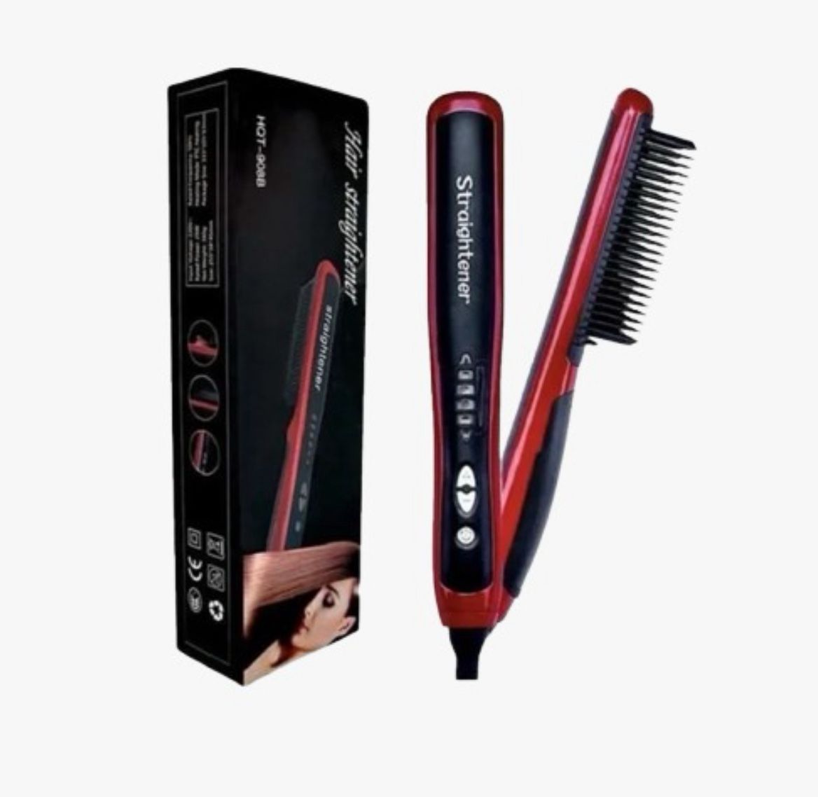 πββοΈ Hair Straightener Comb | Fast Heat Ceramic Brush Straighten and smooth your hair in minutes π₯β¨