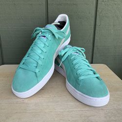 Puma Mens Suede Classic Mint Green Turquoise Casual Shoes Sneakers Size 12