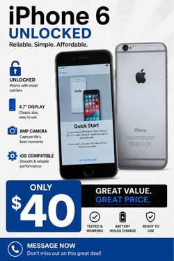Apple iPhone 6 Unlocked silver
