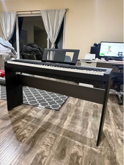 Yamaha 88-Key Weighted Action Digital Piano(P45B) + Yamaha L85 Keyboard Stand, Black