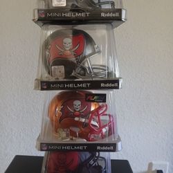 4 Buccaneers Mini Helmets 1 Signed