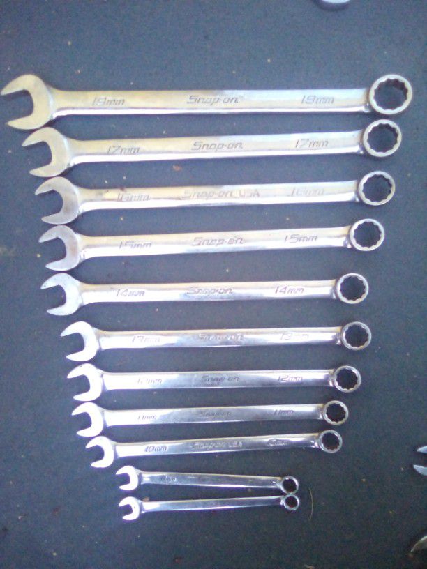 SNAP-ON 11 Piece  METRIC WRENCH SET
