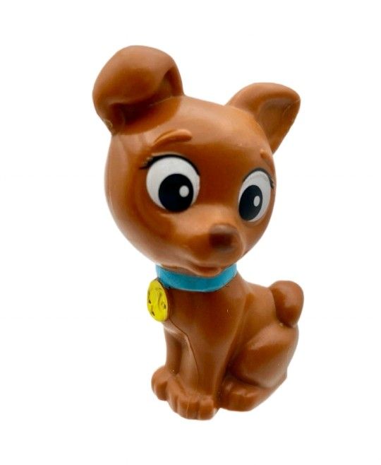 2020 Mattel Barbie Pets 2" Brown Puppy Dog Miniature Figure Plastic Portable Toy Only. NO ACCESSORIES INCLUDED. The image displays a Barbie Pets brown
