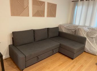 Free delivery - IKEA FRIHETEN Sleeper sectional w/storage Gray