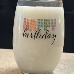 Woodwick Candle In A Birthday Container.