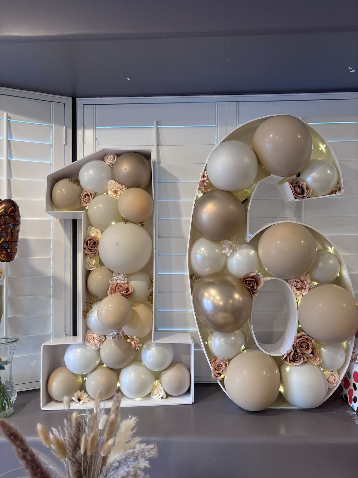 Birthday Decor #1 & #6 Balloon Cut Out