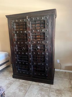 Solid Wood Rustic Hacienda TV Armoire / Media Cabinet – Heavy Quality Piece