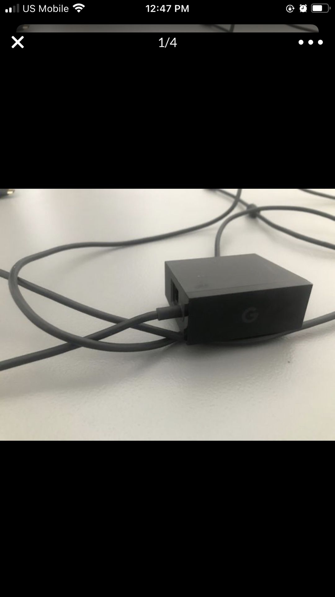 Google Chromecast Ultra AC Adapter Power Supply Cord Wall Charger with RJ45 Port
