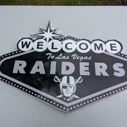 Welcome to Las Vegas - Raiders - NFL - Mancave Sign - RARE