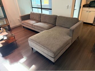 Sectional Sofa with Chaise, Grey