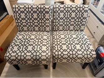 2 Armless Accent Chairs