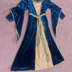 New large kids girls velvet renaissance dress costume Midevil Princess gown