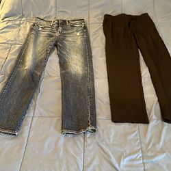 Mens American Eagle Jeans & Oobe Black Pants - Size 30x34