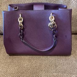 Michael Kors Cynthia MD Conv Satchel Leather