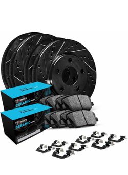 R1 Concepts Front And Rear Brakes And Rotors Kit
