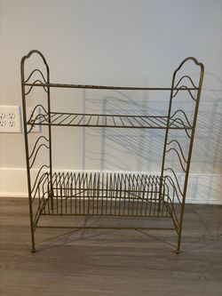 Gold Metal Wire Dish Drying Rack