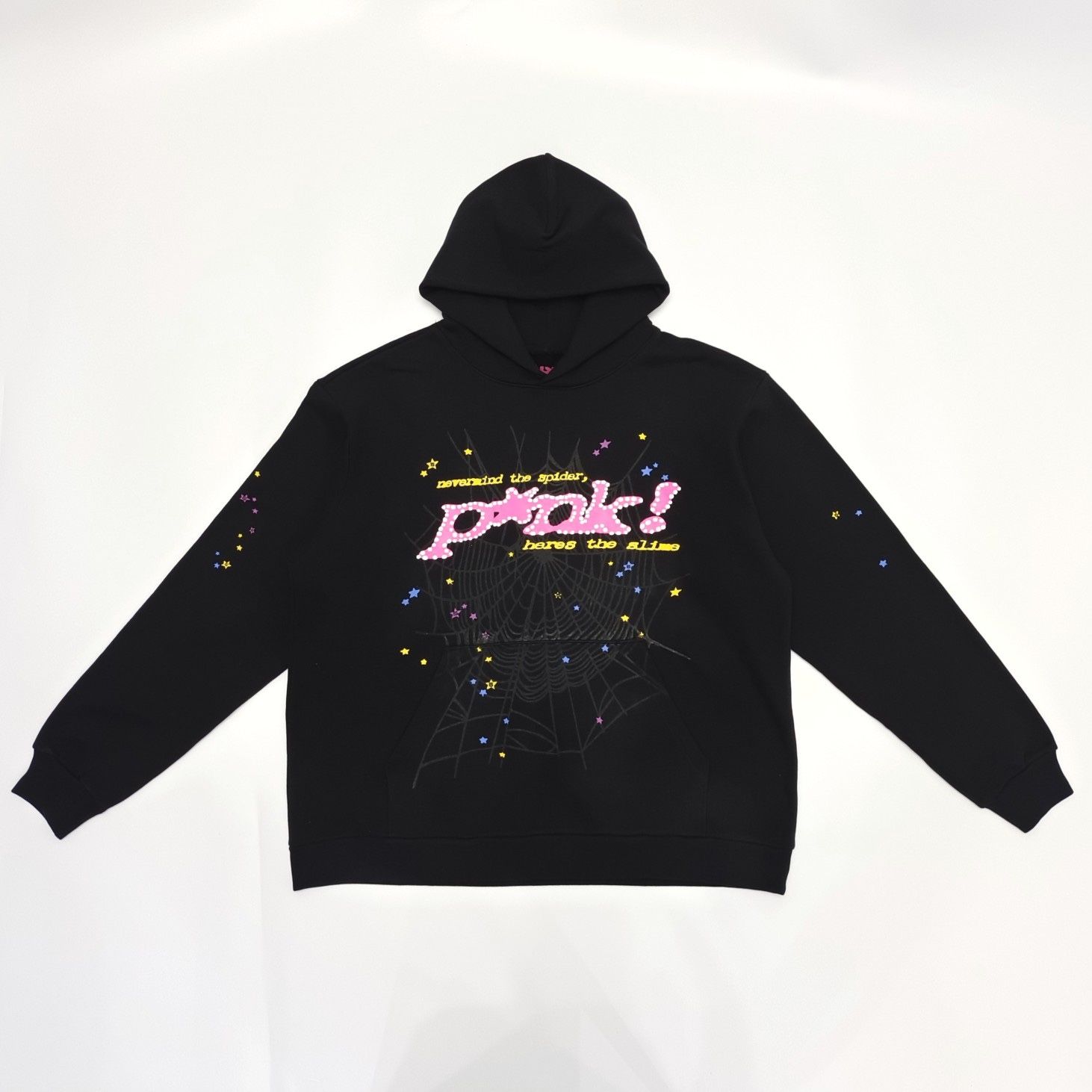 Sp5der Black/Pink Hoodie Authentic