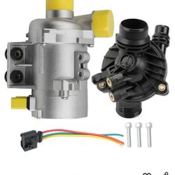 New Electric Engine Water Pump W/Thermostat Compatible with BMW 