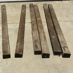 Wood Posts 10 Feet Tall 6 Posts