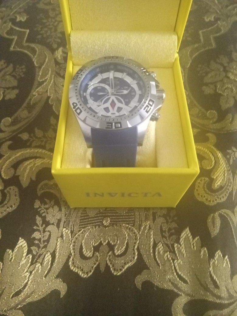 Brand New Invicta Blue Face Ss Sport Watch