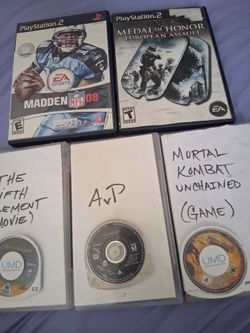 Game Lot of PSP & Ps2 Games 5 disc Playstation Sony