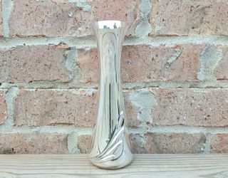 Vintage Oneida Augusta Metal Silver-Tone Bud Vase