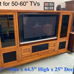 FREE TV Entertainment Center Wall Unit for 55” TV.  Home Theater Furniture.