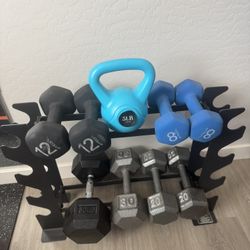 Home Dumbell Sets W/ Stand