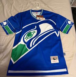 Men's Mitchell & Ness Royal Seattle Seahawks Big Face Logo Marshawn Lynch #24 L