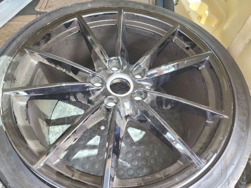 Wheel 21 Inch Porsche 911 Model 992 Carrera S Wheel #(contact info removed)25 High Gloss Black