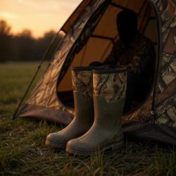 RedHead Camo Utility Waterproof Rubber Boots for Men Sz 7