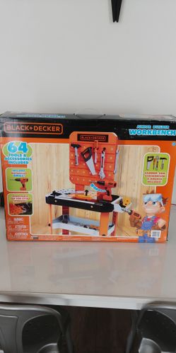 NEW Black+Decker Junior Builder Workbench - 64 Tools and Accessories