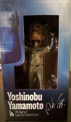 Yoshinobu Yamamoto WS Game 7 Last Out Bobblehead