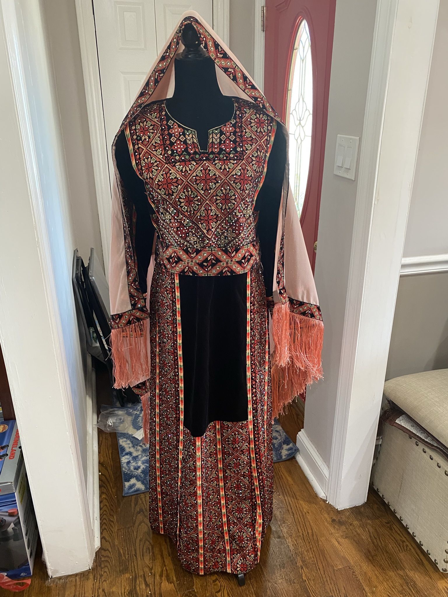Palestinian Thoub Thobe Henna Arabic Middle Eastern Embroidery Traditional Dress