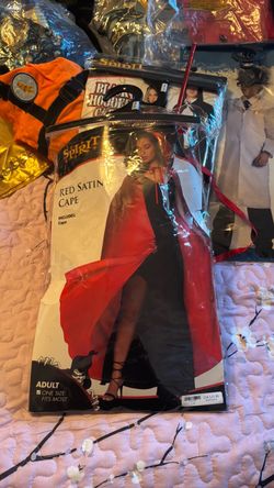 Spirit Halloween Red Satin Cape Adult
