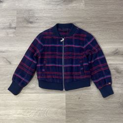 Tommy Hilfiger Plaid Bomber Jacket Size 5 