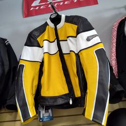 Motorcycle leather jacket size 48 brand new $250