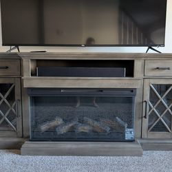 Hamilton Gray 70" Fireplace TV Stand/Entertainment Center
