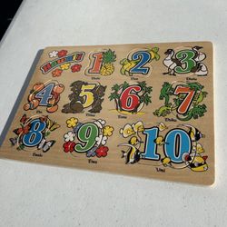 Hawaiian Numbers Wooden Puzzle 1–10 ʻŌlelo Hawaiʻi Learning Toy