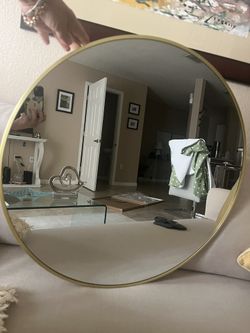 New 24 Inches Wall Round Gold Mirror